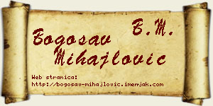 Bogosav Mihajlović vizit kartica